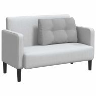 Възглавница за гръб Облачно сиво 80 x 24 x 50 см текстил