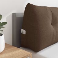 Възглавница за гръб Кафяво 120 x 24 x 50 см текстил