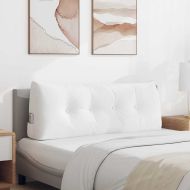 Възглавница за гръб Бяло 120 x 24 x 50 см текстил