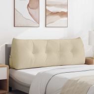 Възглавница за гръб Крем 140 x 24 x 50 см текстил