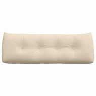 Възглавница за гръб Крем 140 x 24 x 50 см текстил