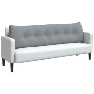 Възглавница за гръб Светлосиво 180 x 24 x 50 см текстил