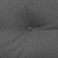 Възглавница за гръб Тъмен сив 180 x 24 x 50 см текстил