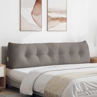 Възглавница за гръб Таупе 180 x 24 x 50 см текстил