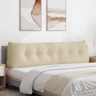 Възглавница за гръб Крем 180 x 24 x 50 см текстил