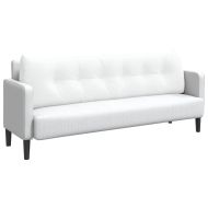 Възглавница за гръб Бяло 180 x 24 x 50 см текстил