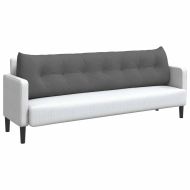 Възглавница за гръб Тъмен сив 200 x 24 x 50 см текстил