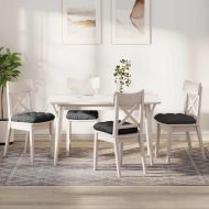 Възглавници за седалки 4 pcs Тъмен сив 40 x 40 cm