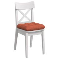 Възглавници за седалки 4 pcs Червено оранжево 45 x 45 cm