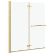 Душова обшивка Златист 120 x 140 cm ESG стъкло и алуминий