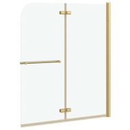 Душова обшивка Златист 120 x 140 cm ESG стъкло и алуминий