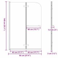 Душова обшивка Златист 95 x 140 cm ESG стъкло и алуминий