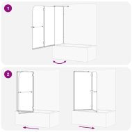 Касета за душ с две сгъваеми части Тъмен прозрачен