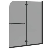 Душова обшивка Черно 95 x 140 cm ESG стъкло и алуминий