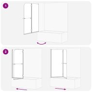 Душова обшивка Черно 95 x 140 cm ESG стъкло и алуминий