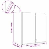 Душова обшивка Черно 120 x 68 x 130 см ESG стъкло и алуминий