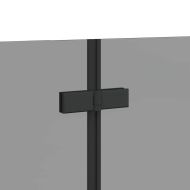Душова обшивка Черно 130 x 138 см ESG стъкло и алуминий