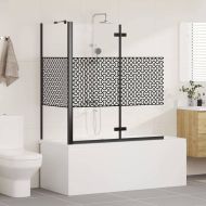 Вана с преграда Геометричен Черно 120 x 67 x 129 см