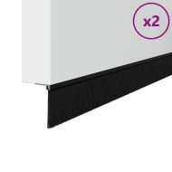 Самозалепващи се четки за уплътняване на врати 2 pcs Черно