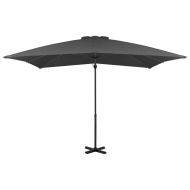 Конзолен градински чадър с алуминиев прът, антрацит, 250x250 см