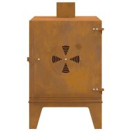 Къмпинг печка 35x50x60 cm Кортен стомана