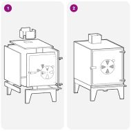 Къмпинг печка 35x50x60 cm Кортен стомана