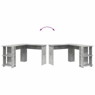 Ъглово бюро Циментено сиво 140 x 113,5 x 75 см Инженерно дърво