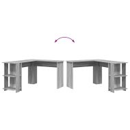 Ъглово бюро Сив Сонома 140 x 113,5 x 75 см Инженерно дърво