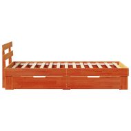 Рамка за легло с таблото Кафяво с восъчно покритие 90 x 190 cm