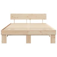Рамка за легло Естествен 140 x 200 cm Солидно борово дърво