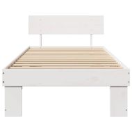 Рамка за легло с таблото Бяло 80 x 200 cm Солидно борово дърво