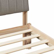 Рамка на леглото Кафяво и таупе 90 x 190 cm Борово дърво масив