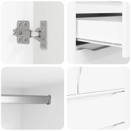 Шкаф за баня с чекмедже Бяло 79,5 x 49 x 156 см Инженерно дърво