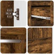 Шкаф за баня Димян дъб 79,5 x 49 x 156 см Инженерно дърво