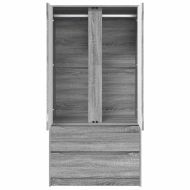 Шкаф за баня Сив Сонома 79,5 x 49 x 156 см Инженерно дърво