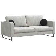 Възглавници за седалки 2 pcs Черно Ø30 x 13 см текстил