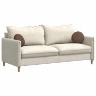 Възглавници за седалки 2 pcs Кафяво Ø30 x 13 см текстил