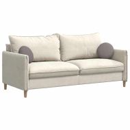 Възглавници за седалки 2 pcs Таупе Ø30 x 13 см текстил