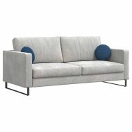 Възглавници за седалки 2 pcs Синьо Ø30 x 13 см текстил