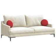 Възглавници за седалки 2 pcs Червено Ø30 x 13 см текстил