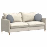 Възглавници за седалки 2 pcs Светлосиво Ø40 x 13 см текстил