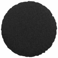 Възглавници за седалки 2 pcs Черно Ø40 x 13 см текстил