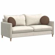 Възглавници за седалки 2 pcs Кафяво Ø40 x 13 см текстил