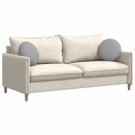 Възглавници за седалки 2 pcs Облачно сиво Ø40 x 13 см текстил