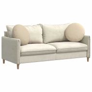 Възглавници за седалки 2 pcs Крем Ø50 x 19 см текстил