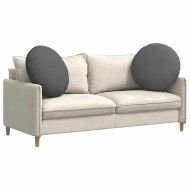 Възглавници за седалки 2 pcs Тъмен сив Ø60 x 21 см текстил