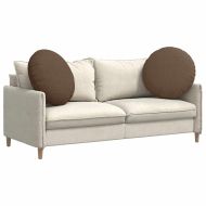 Възглавници за седалки 2 pcs Кафяво Ø80 x 29 см текстил