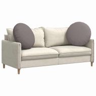 Възглавници за седалки 2 pcs Таупе Ø80 x 29 см текстил