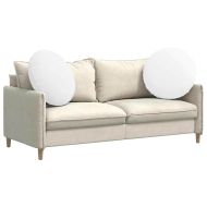 Възглавници за седалки 2 pcs Бяло Ø80 x 29 см текстил