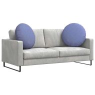 Възглавници за седалки 2 pcs Дънково син Ø80 x 29 см текстил